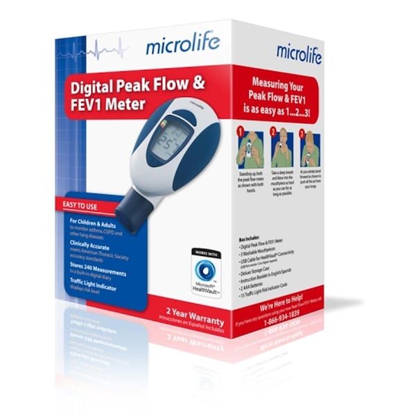 Microlife Microlife PF100 Peak Flow Meter for Spirometry with FEV1